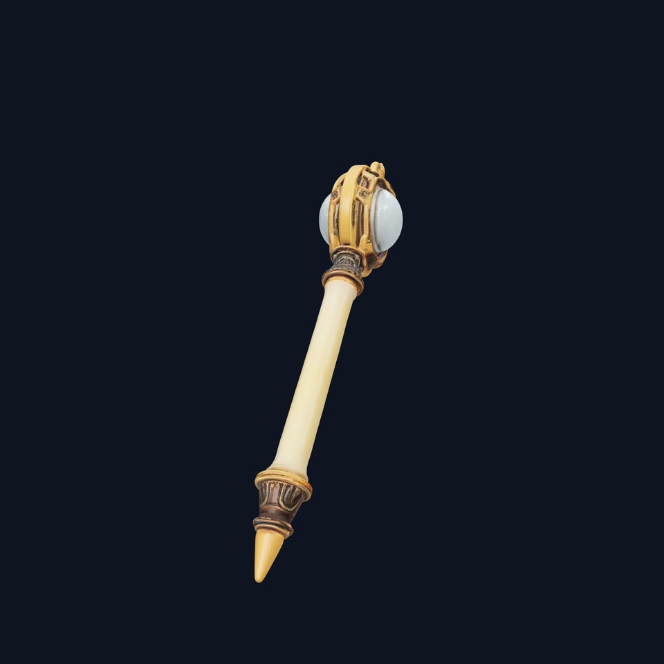 Mystic Alabaster Staff with Celestial Pearl model pack
